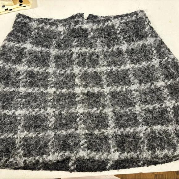 RED VALENTINO Wool Blend Plaid Mini Skirt - Picture 5 of 10